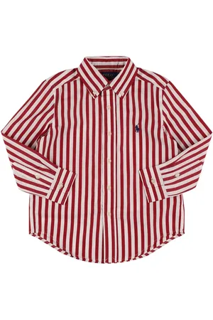 Ralph Lauren Camisa De Popelina De Algodón Con Logo Bordado