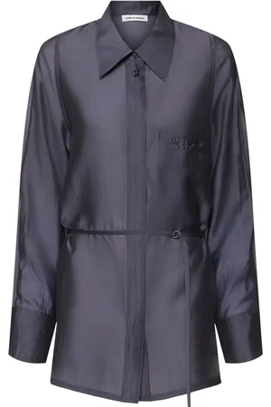Low Classic Camisa De Tencel Transparente