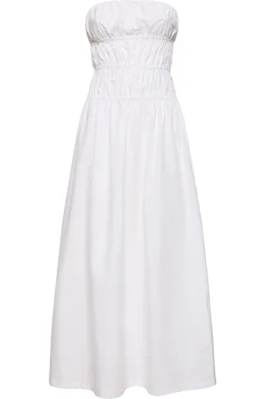 Designers Remix Vestido Midi De Algodón Sin Tirantes