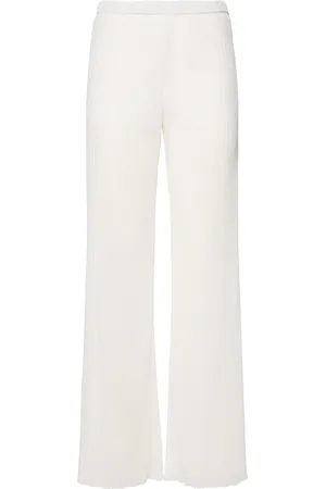 Msgm Pantalones Acampanados Con Cintura Alta
