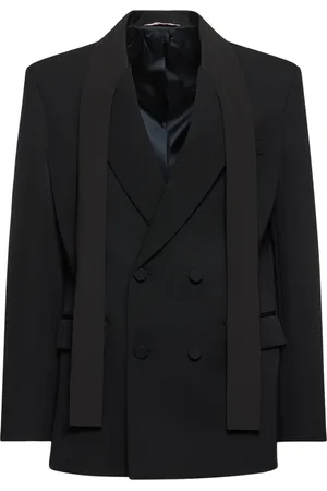 VALENTINO Blazer De Lana Con Panel De Bufanda