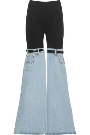 COPERNI Pantalones Acampanados De Pjersey Y Denim