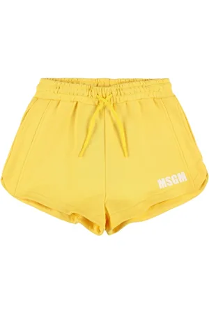 Msgm Shorts De Algodón Con Logo