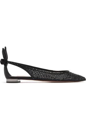 Aquazzura Bailarinas De Tul Con Cristales 10mm