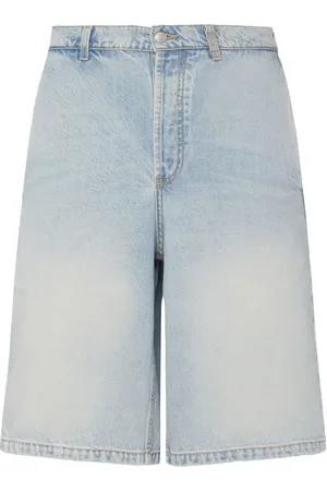 Alexander McQueen Shorts De Denim De Algodón