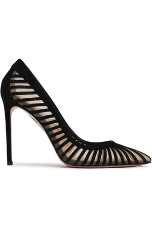 Aquazzura Salones De Malla Y Ante 105mm
