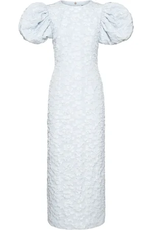 ROTATE Vestido Midi Con Manga Abullonada