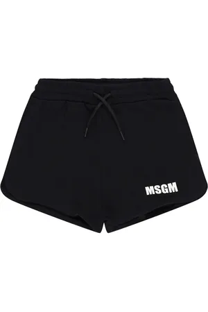 Msgm Shorts De Algodón Con Logo