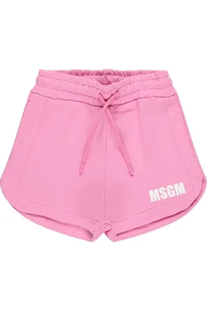 Msgm Shorts De Algodón Con Logo