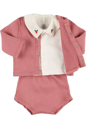 Petit Bateau Camiseta, Cárdigan Y Pantalones De Algodón Jersey