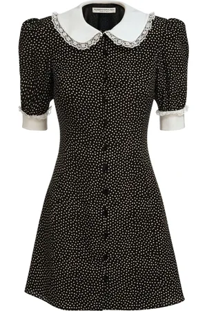 Alessandra Rich Vestido Mini De Seda Estampado