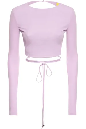 Dundas Top Cropped Sutara De Jersey De Viscosa