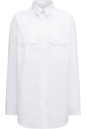 WARDROBE.NYC Vestido Camisero De Popelina De Algodón