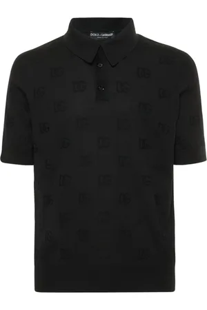 Dolce & Gabbana Polo De Seda Con Estampado