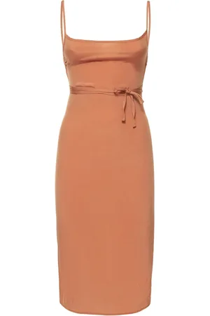 ANEMOS Vestido Midi De Cupro Stretch