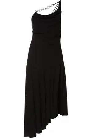 GIUSEPPE DI MORABITO Vestido Midi De Viscosa Y Lino Con Abertura