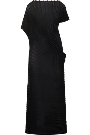 Issey Miyake Vestido Largo Plisado