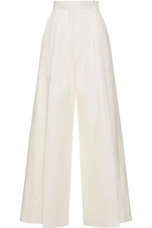 Nina Ricci Pantalones Anchos De Lino