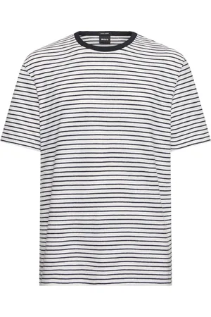 HUGO BOSS Camiseta De Algodón Y Lino