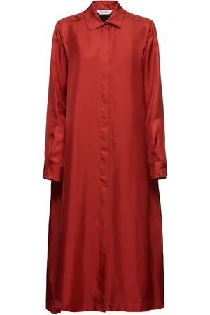 Max Mara Vestido Camisero De Satén Seda