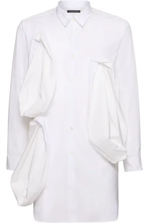 Comme des Garçons Camisa De Algodón Con Volantes
