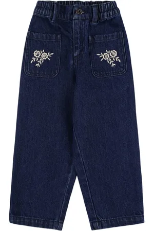 The New Society Jeans De Algodón Con Bordado
