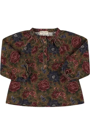 Babe & Tess Camisa De Algodón Con Cuello Mao