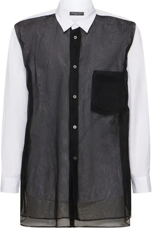 Comme des Garçons Camisa De Algodón Con Tul