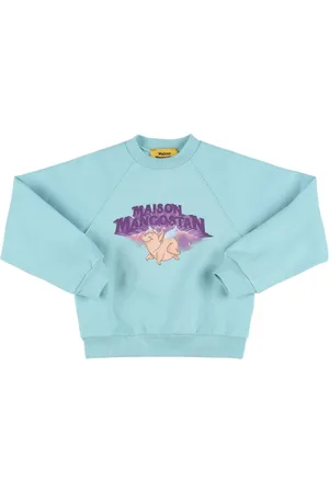 Maison Mangostan Sudadera De Algodón Con Cuello Redondo