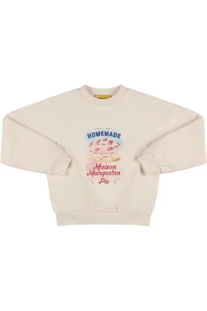 Maison Mangostan Sudadera De Algodón Con Cuello Redondo