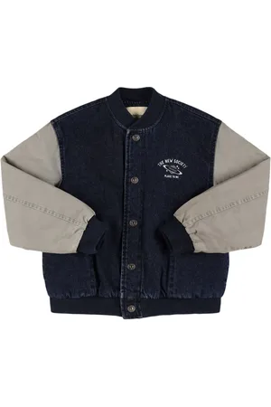 The New Society Chaqueta Bomber De Denim De Algodón