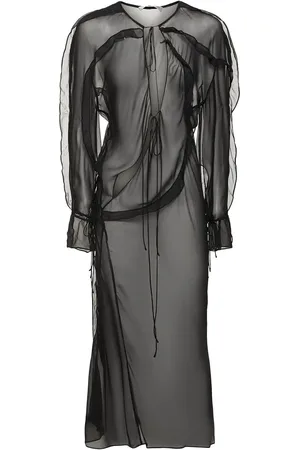 CHRISTOPHER ESBER Vestido Transparente Con Volantes