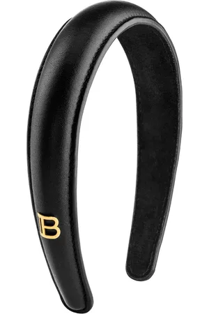Balmain Puffed Headband W/ Gold Logo