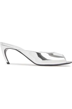 The Attico Mules De Piel Metalizada 65mm