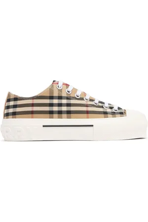 Burberry Sneakers Jack De Lona De Algodón A Cuadros 20mm