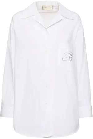 BLUMARINE Camisa De Popelina De Algodón