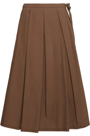 Max Mara Falda Midi De Algodón