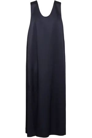 Carven Vestido Midi De Satén Con Pin