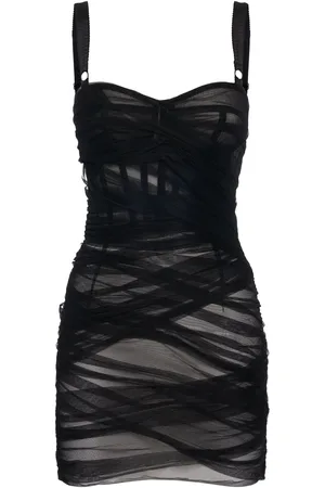 Dolce & Gabbana Vestido Corto De Tul Stretch