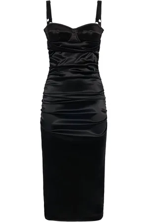 Dolce & Gabbana Vestido Midi De Satén Stretch