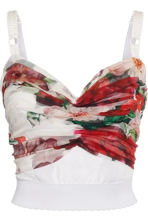 Dolce & Gabbana Sostén De Chifón Con Estampado