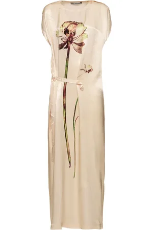 Issey Miyake Vestido Largo De Satén