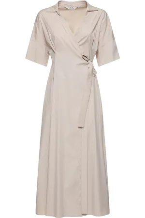 Max Mara Vestido Midi De Popelina