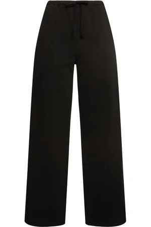 Maison Margiela Pantalones Anchos De Jersey De Algodón