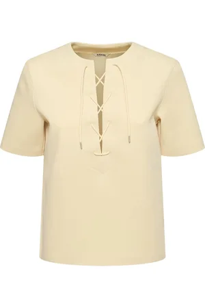 Auralee Top De Jersey Con Tiras
