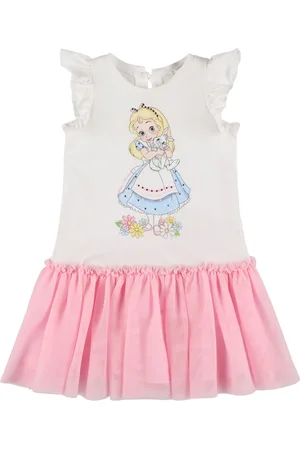 MONNALISA Vestido De Jersey De Algodón Estampado