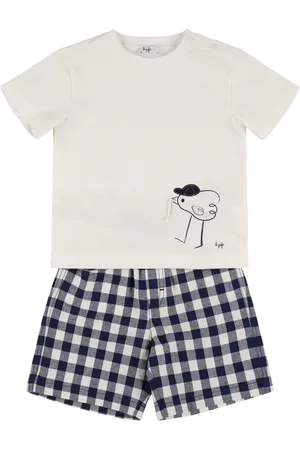 Il gufo Camiseta Y Shorts A Cuadros