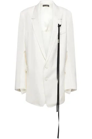 ANN DEMEULEMEESTER Chaqueta Asimétrica Agnes De Satén De Lana