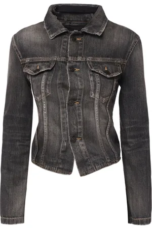 Balenciaga Chaqueta De Denim De Algodón Con Cordones