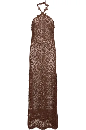 ERMANNO SCERVINO Vestido Largo De Encaje De Algodón